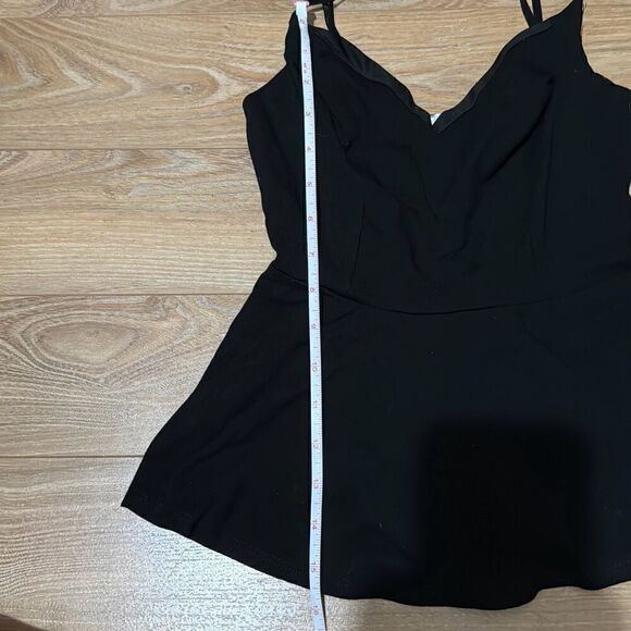 Mikey and joey black peplum top size small - Picture 3 of 5